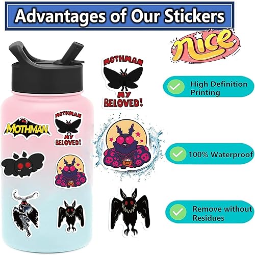 Miniatura 10 de Calcomanías geniales de bruja para niños, 50 calcomanías estéticas impermeables, calcomanías de vinilo para adolescentes y adultos, regalos de