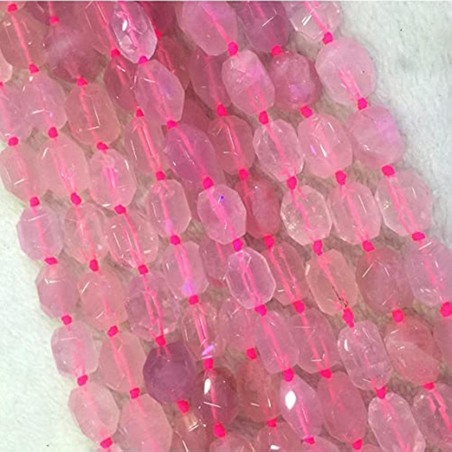 Quartz rose naturel en fil de perles 13x18mm LKBEADS pour fabriquer un cadeau personnalisé