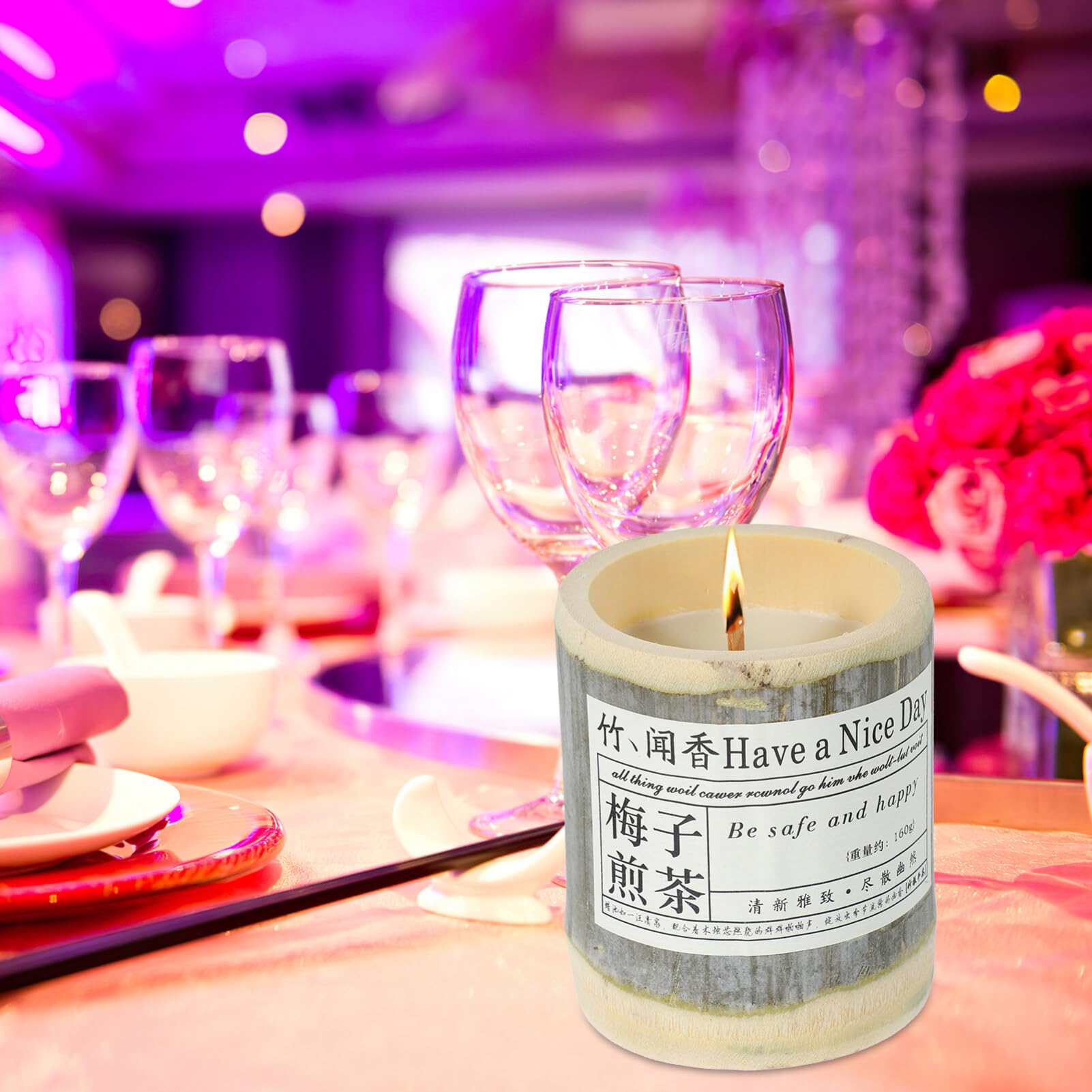 Vela Aromática Natural De Soya Fragancia De Té De Decoración Para Hogar Uso Eventos Para Bodas y Cumpleaños