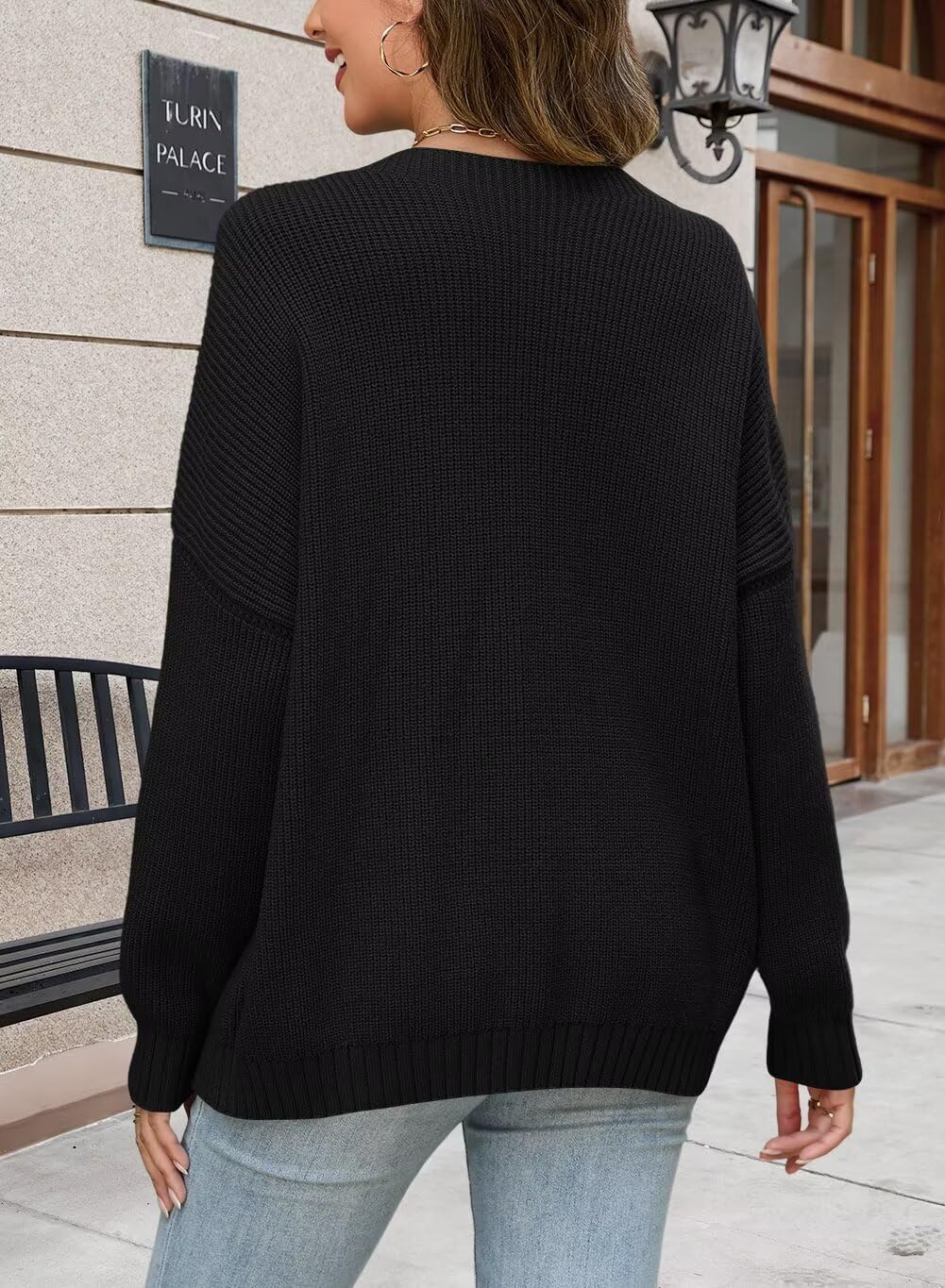 Womens Oversized Sweaters 2026 Fall Casual Batwing Sleeve Mock Neck Loose Chunky Knit Pullover Jumper Tops - Image 5