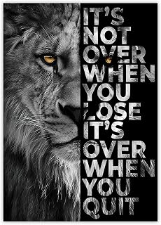 Huipalon Fitness Motivational Wall Art Lion Gym Poster with Inspirationa...