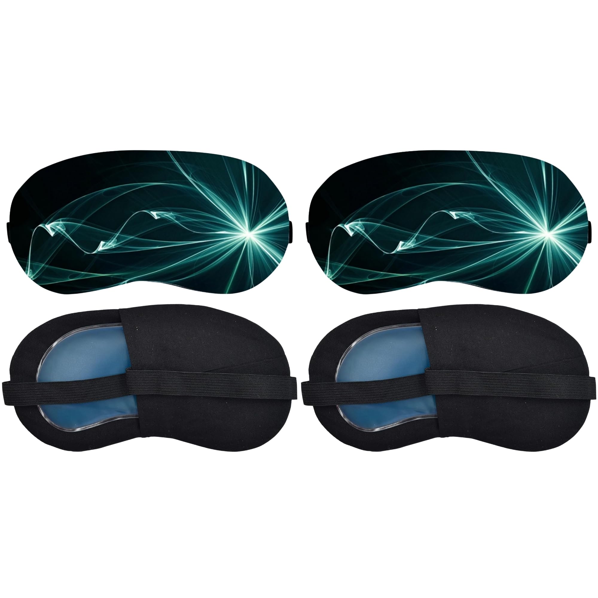 Samtrish Sleep Eye Mask with Cooling Therapy | Reusable Hot & Cold Gel Pack for Puffy Eyes & Stress Relief | Blackout Eye Cover for Travel, Meditation, Bedtime, Office Naps & Relaxation | Pack of 2-image-36