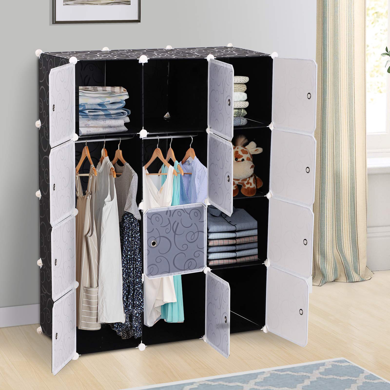 DIY Wardrobe Portable Interlocking Plastic Modular Closet