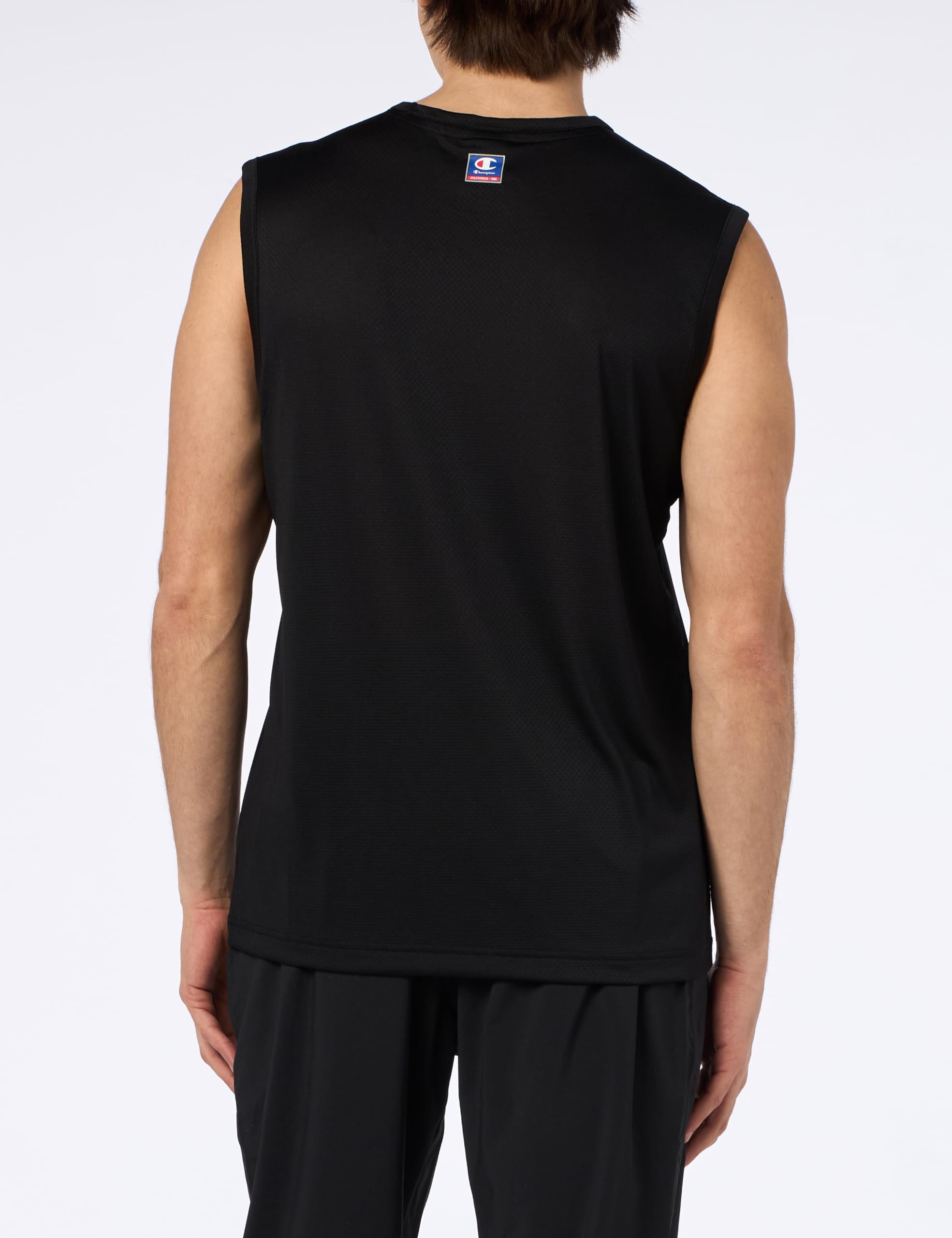 Champion Legacy Modern Basket at The Gym - Micromesh S/L Tank Crewneck T-Shirt, Czarny, L Męski SS24, Czarny, L