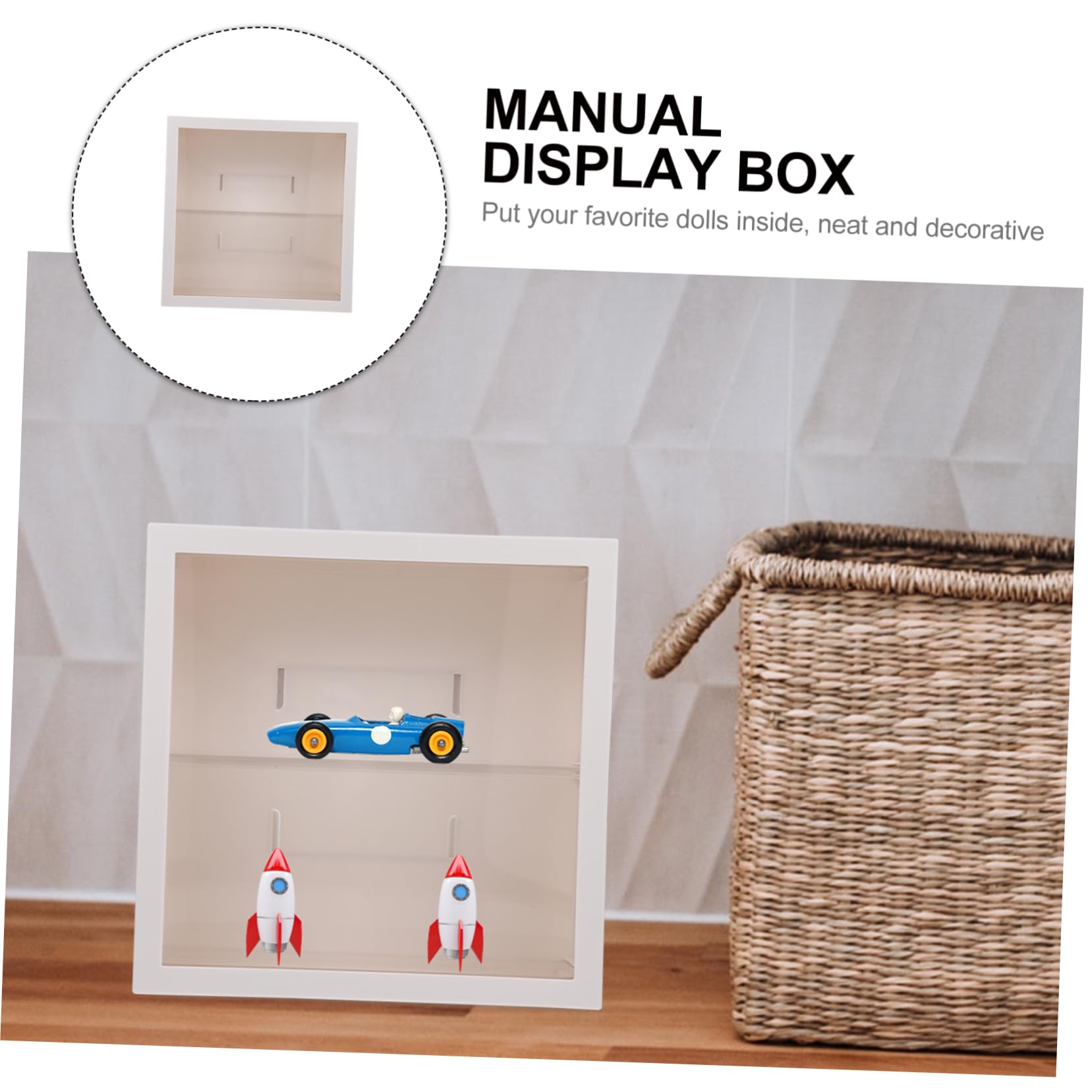 SUPVOX Supporto per Bambole Due Strati Contenitore per Oggetti da Collezione Vetrina per Kit da Garage Organizer per Mensole Fai da Te Adatto per Personaggi Bambole Statue e Modelli
