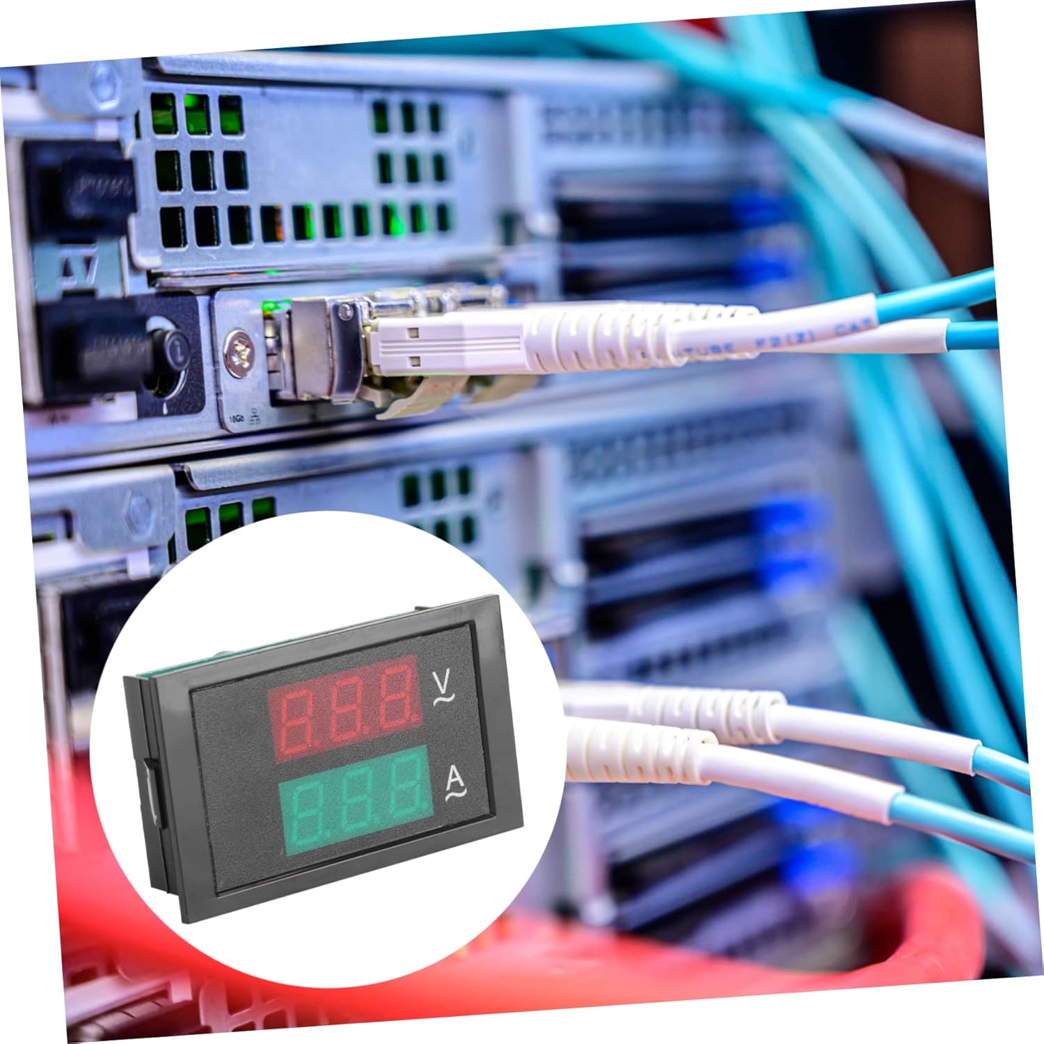 DOITOOL 3pcs Voltage Meter Multifuction Voltmeter Voltage and Current Meter Ammeter Indoor Thermometer