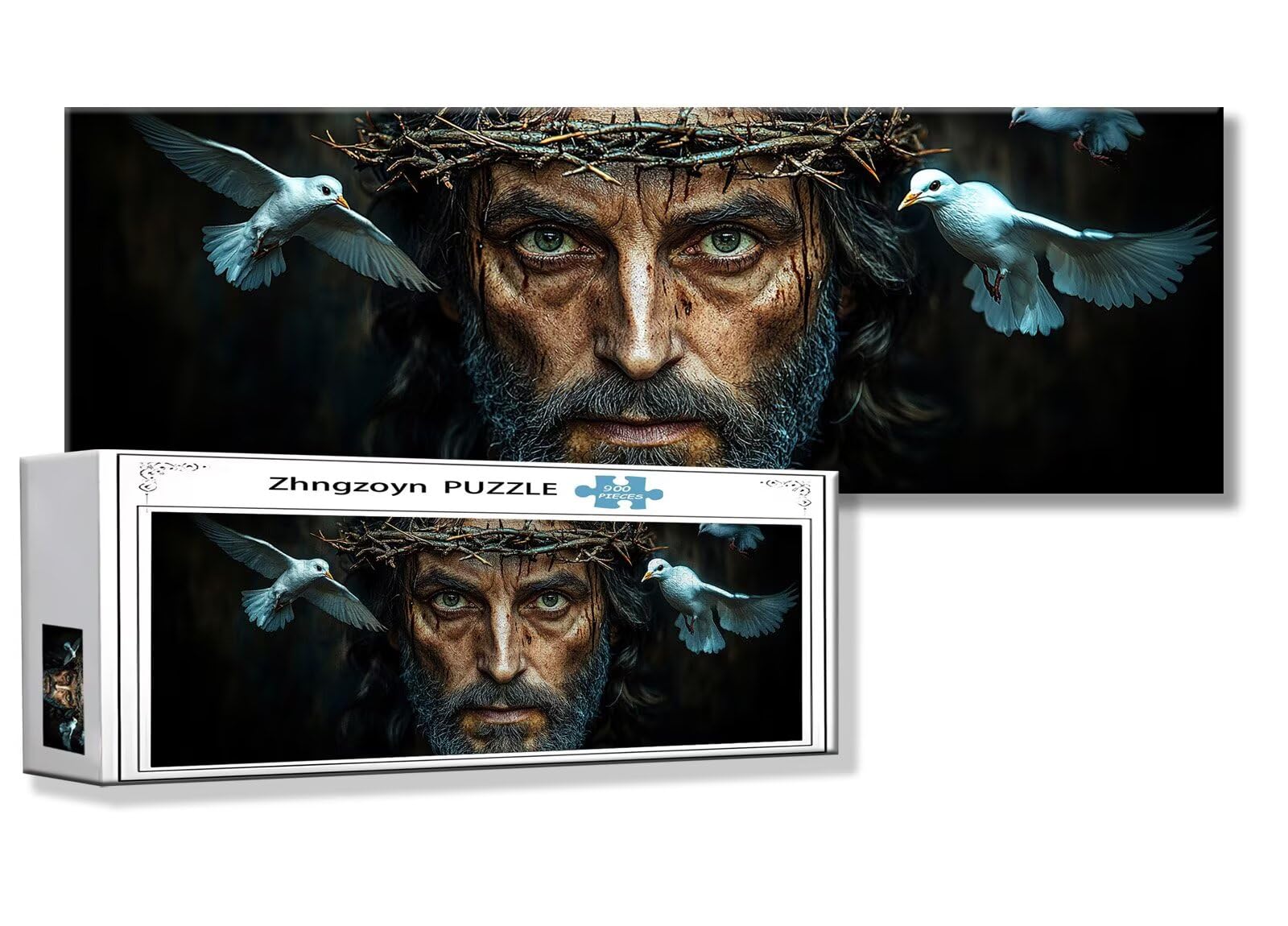 Puzzle Homme 900 Pieces Pigeon Puzzle Adultes 87 x 34 cm DIY Difficile Classiques Jigsaw Panoramique, Adulte Jeu éducatif, 2025 Bois Jigsaw Art Impossible Famille Challenge, Cadeau pour Femme C-2