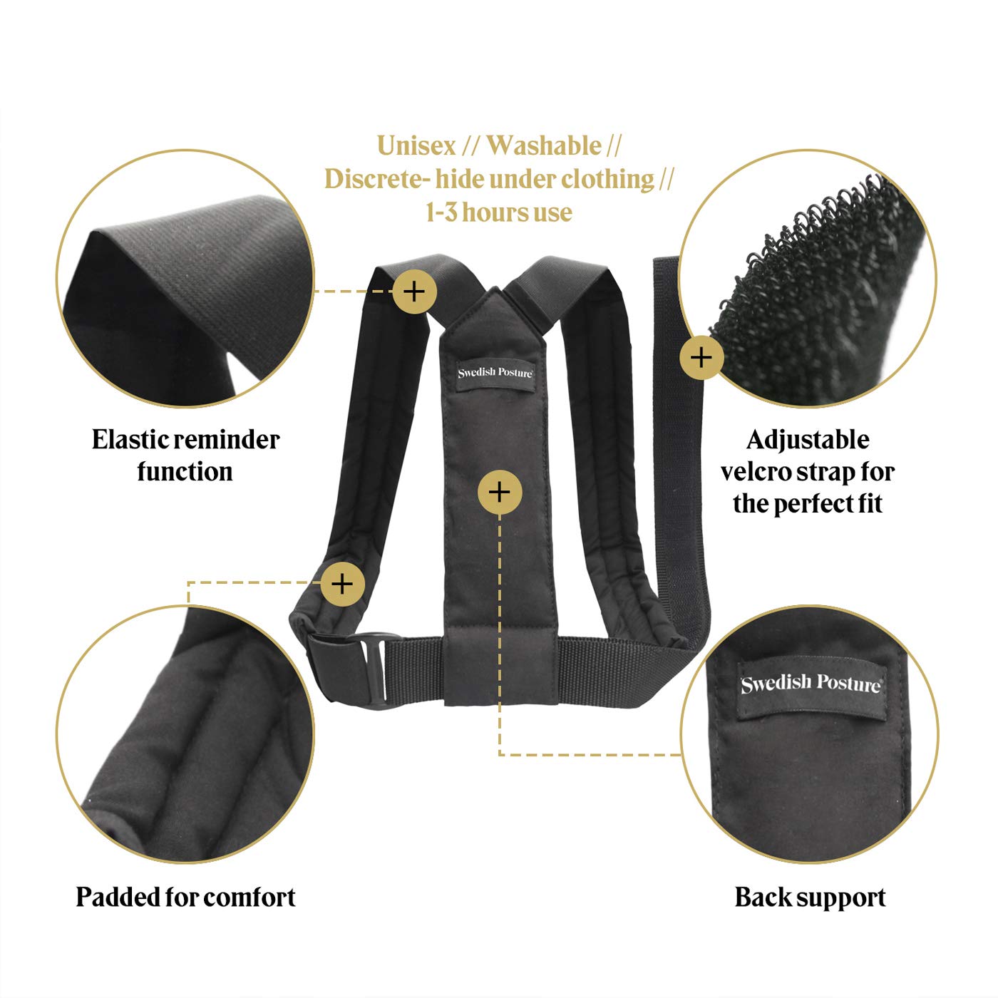 Swedish Posture Haltungstrainer und Geradehalter Flexi Rückentrainer