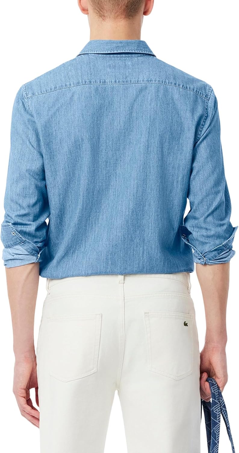 Lacoste Men's Core Collection Regular Fit Long Sleeve Denim Shirt