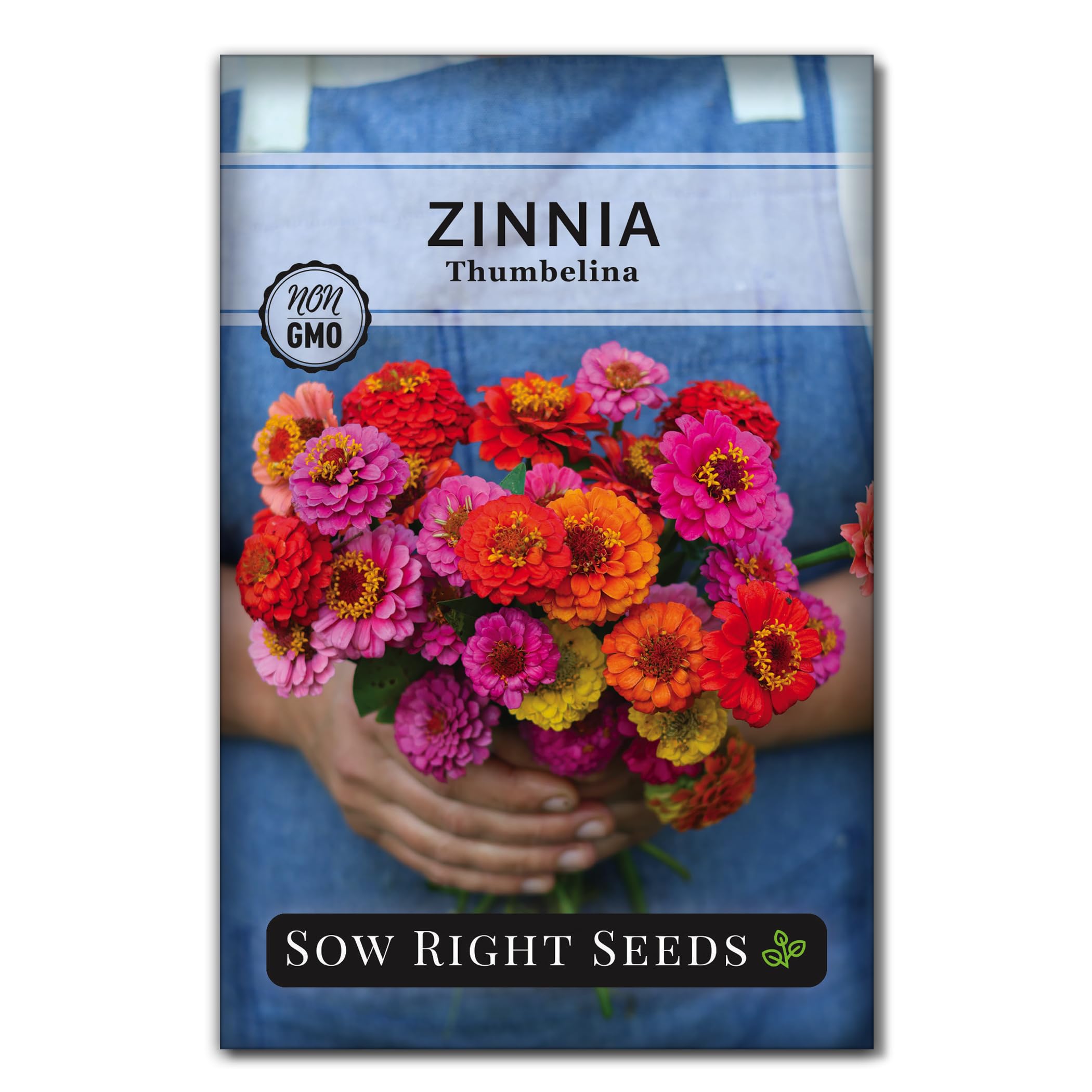 Sow Right Seeds - Thumbelina Zinnia Seeds for Planting - Beautiful to Plant in Your Flower Garden - Non-GMO Heirloom Packet with Instructions - Annual