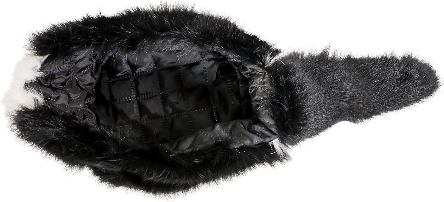 Real Rabbit Fur Skunk Style Hat G6478