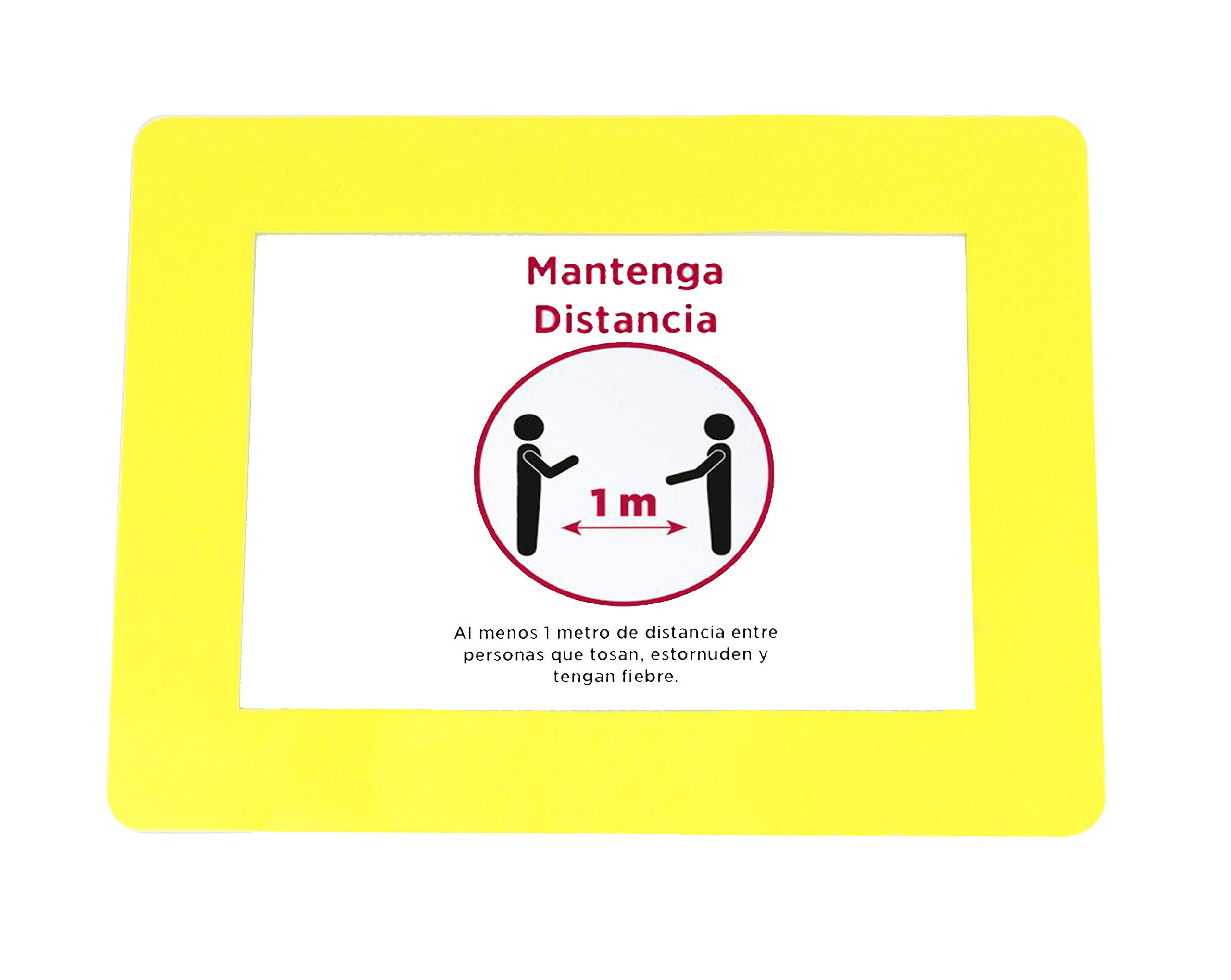 Tarifold Fr 197624 – Marcos de suelo adhesivos permanentes A4 para señalización, color amarillo – Bolsa de 10 unidades