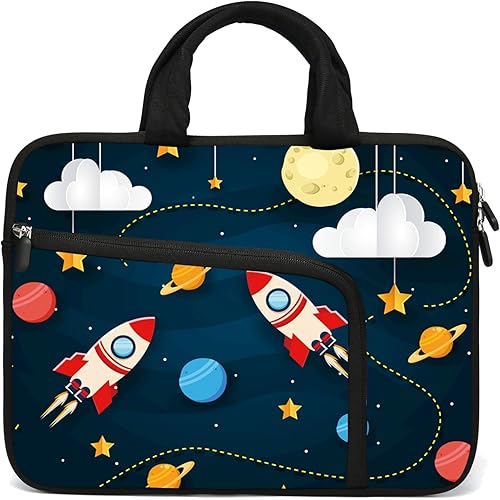 Miniatura 21 de Bolsa con asa para portátil de 14, 15, 15.4, 15.6 pulgadas, funda protectora para computadora, estuche, soporte, funda de neopreno, funda de Azul