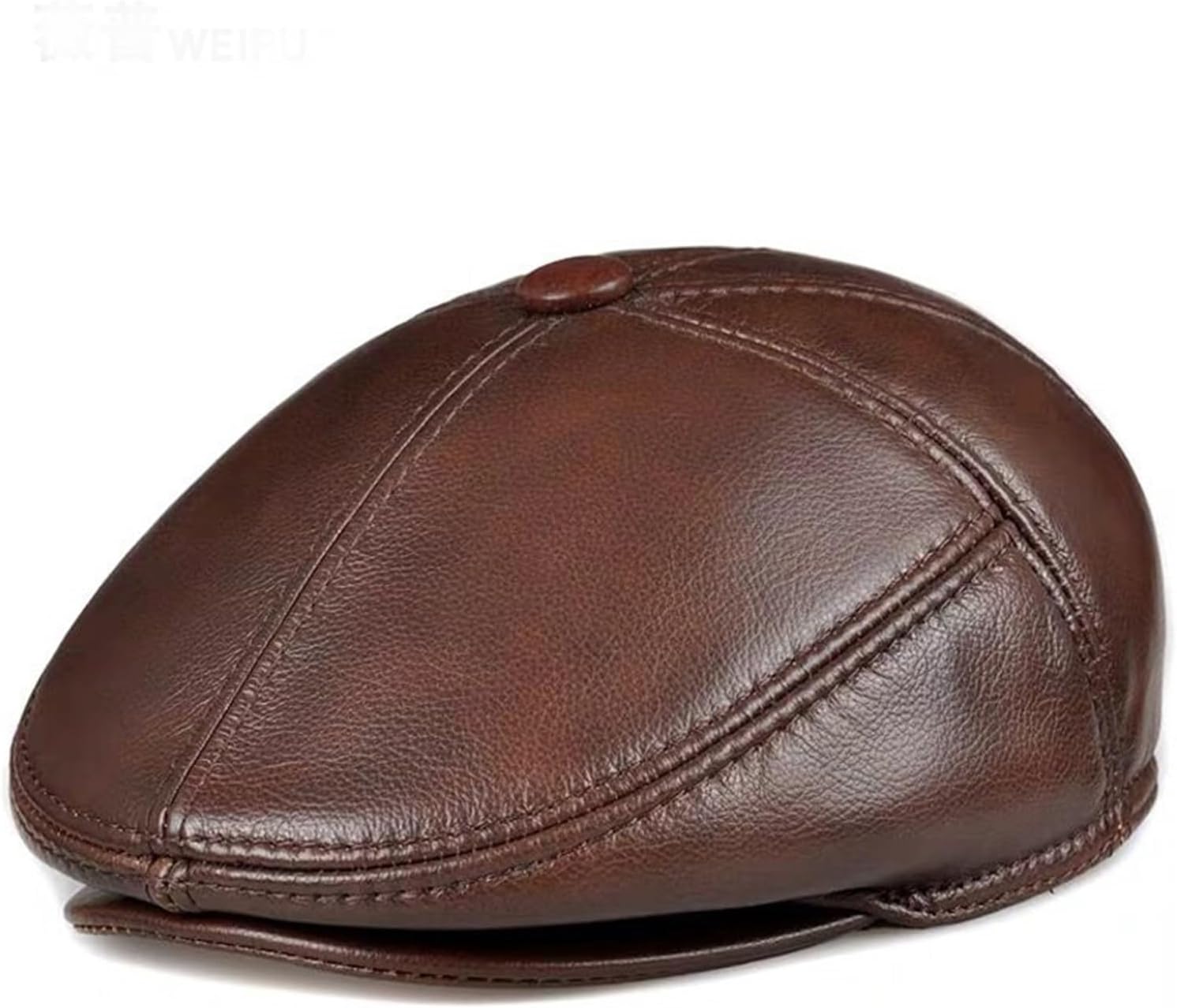 Men's Outdoor Leather Hat Winter Berets Male Warm Ear Protection Cap Dad Leisure Bone