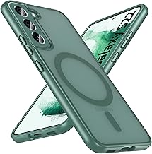 Hensinple Funda magnética para Samsung Galaxy S22, compatible con MagSafe, [funda militar] a prueba de golpes, antiarañazos, antihuellas dactilares, delgada, translúcida, mate, para Samsung S22 5G