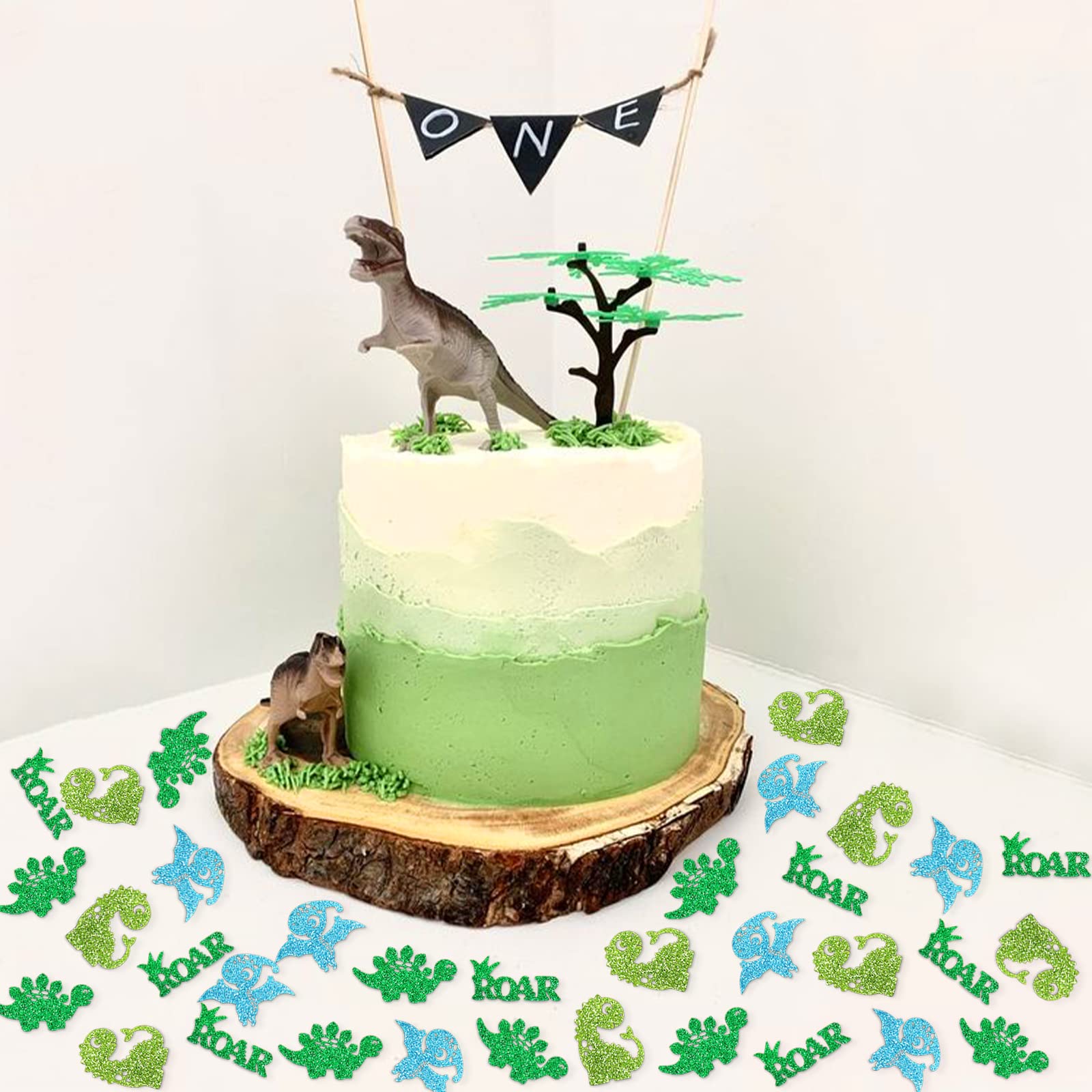 200 piezas de confeti de dinosaurio, lindo tema de dinosaurio, fiesta de cumpleaños, baby shower, confeti de mesa para niños y niñas, decoración de fiesta para baby shower