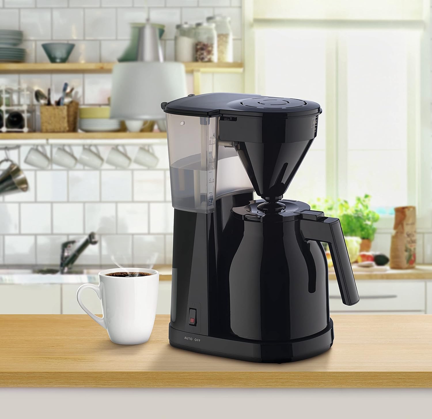 Melitta Cafetière Filtre Avec Verseuse Isotherme Easy Therm II, 1L, Noir