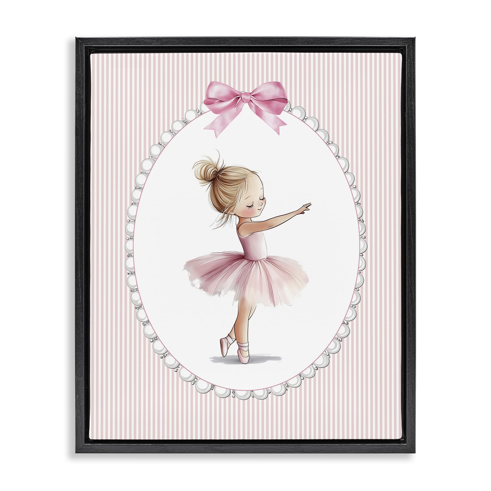'Blush Pink Ballerina'| Floating Frame Canvas Art