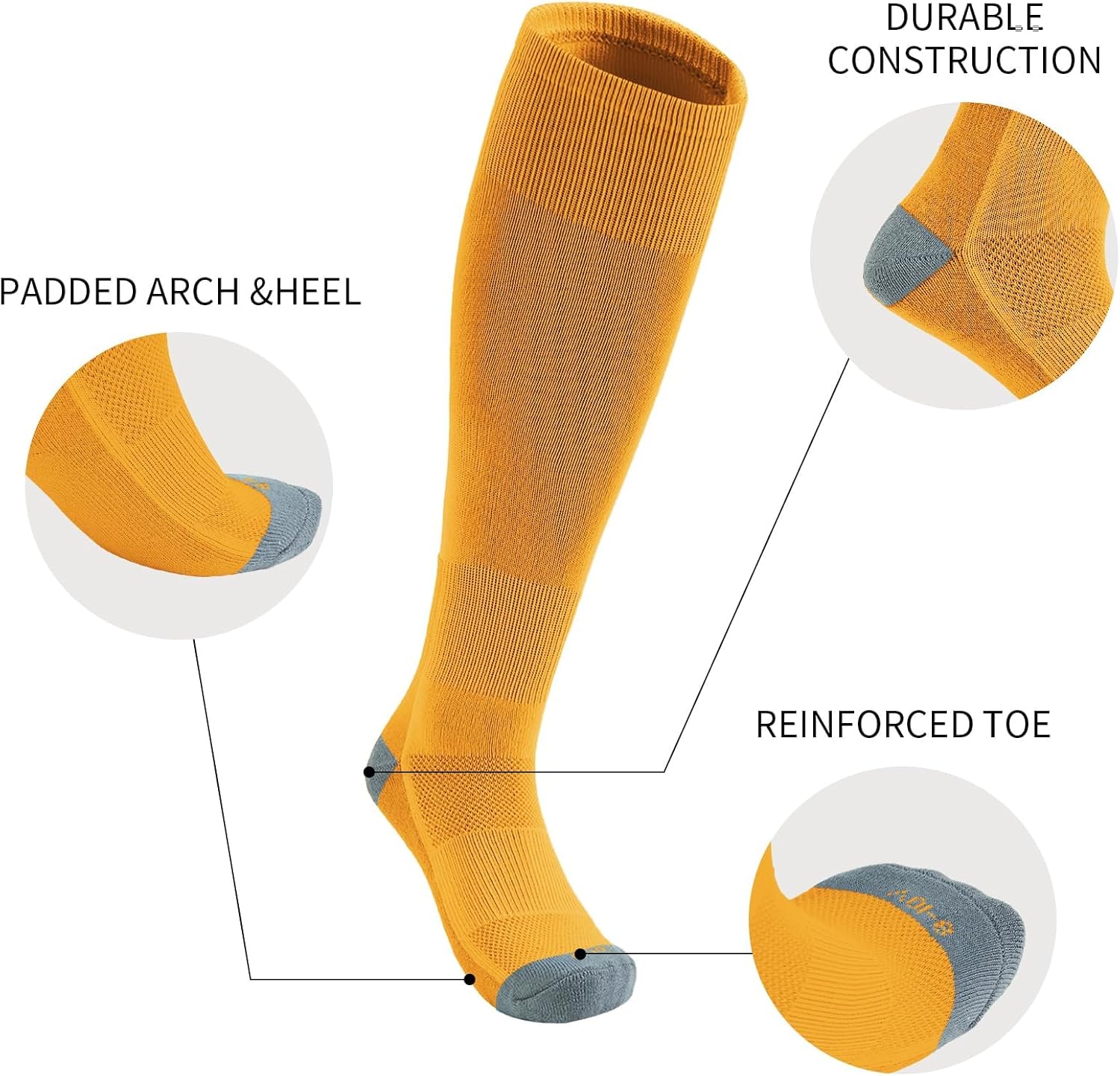 QBK Youth Baseball Socks & Belt Combo Set for Kids 2-16 Years -Softball/Tee Ball Accessories (1 Pair + 1 Belt, Unisex) - Image 3