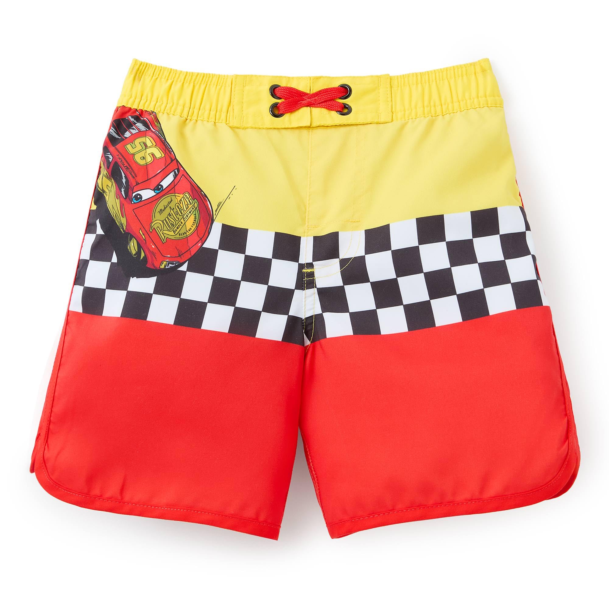 Disney Store Boys Red Official Lightning Mcqueen Swim Trunks For Kids, Disney Pixar Cars