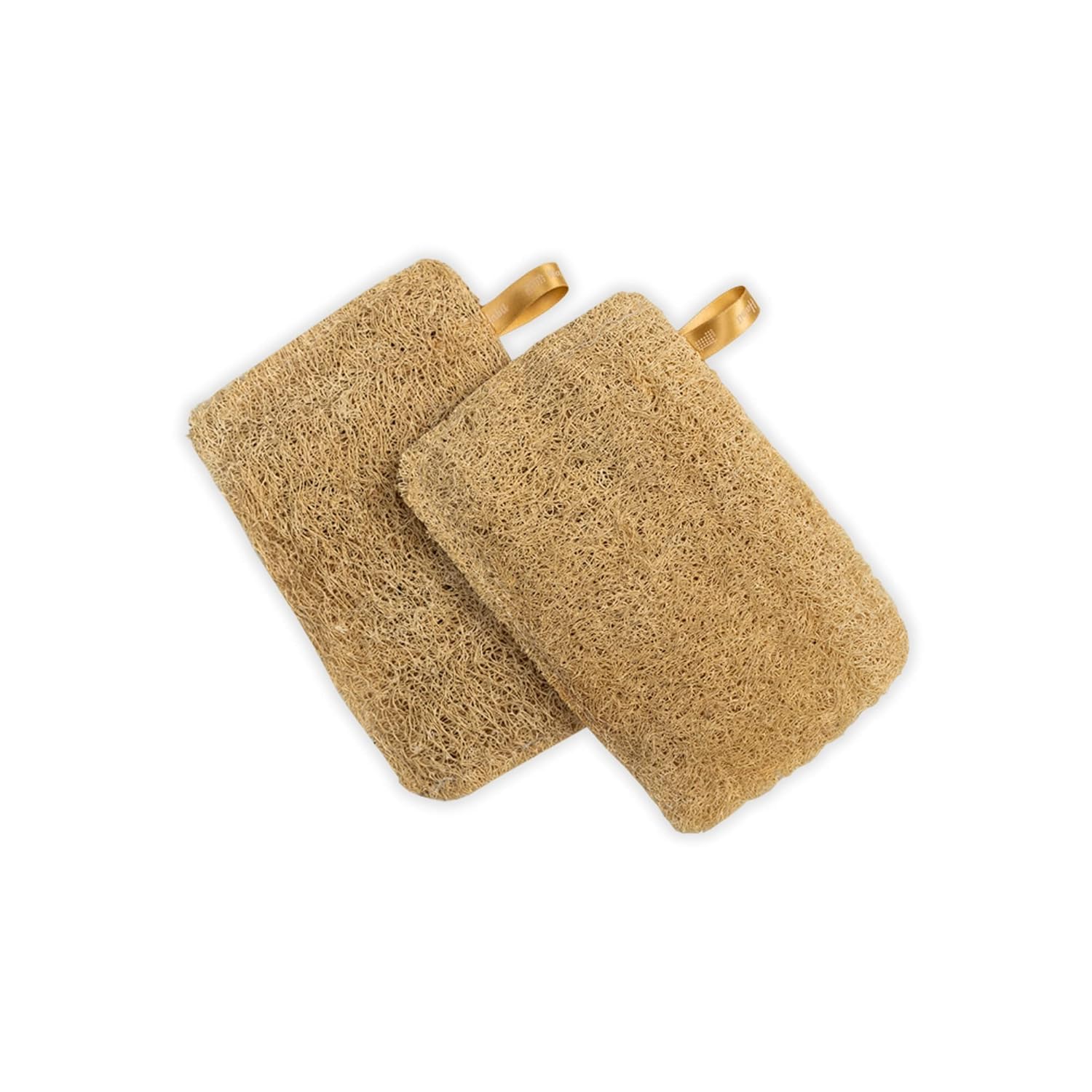 natural loofah bath scrubber | eco-friendly body exfoliator | skin cleansing & dead skin remover | reusable, biodegradable & gentle exfoliating sponge for men & women (pack of 2)