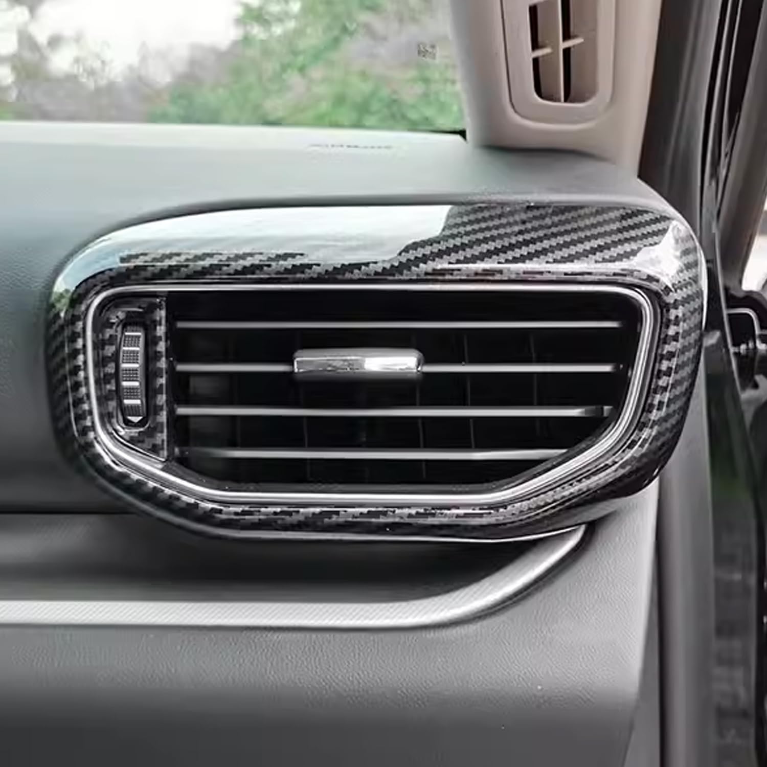 Carbon Fiber Stytle Side Air Vent Outlet Cover Trim for Ford Explorer 2020 2021 2022 2023 Interior Car Accessories