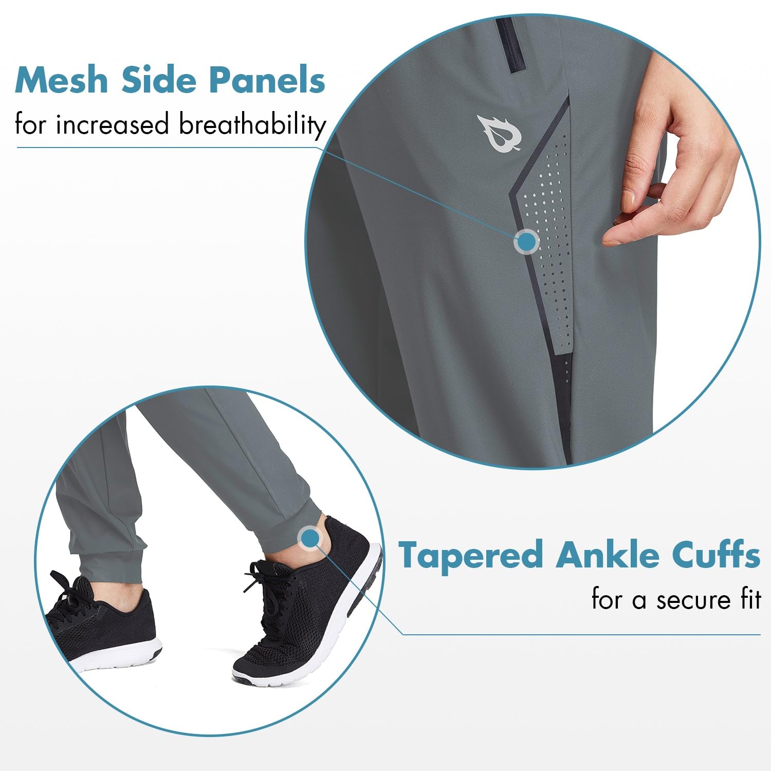baleaf Pantalones de chándal para Mujer Ligeros Deportivos Largos Transpirables con Cremallera