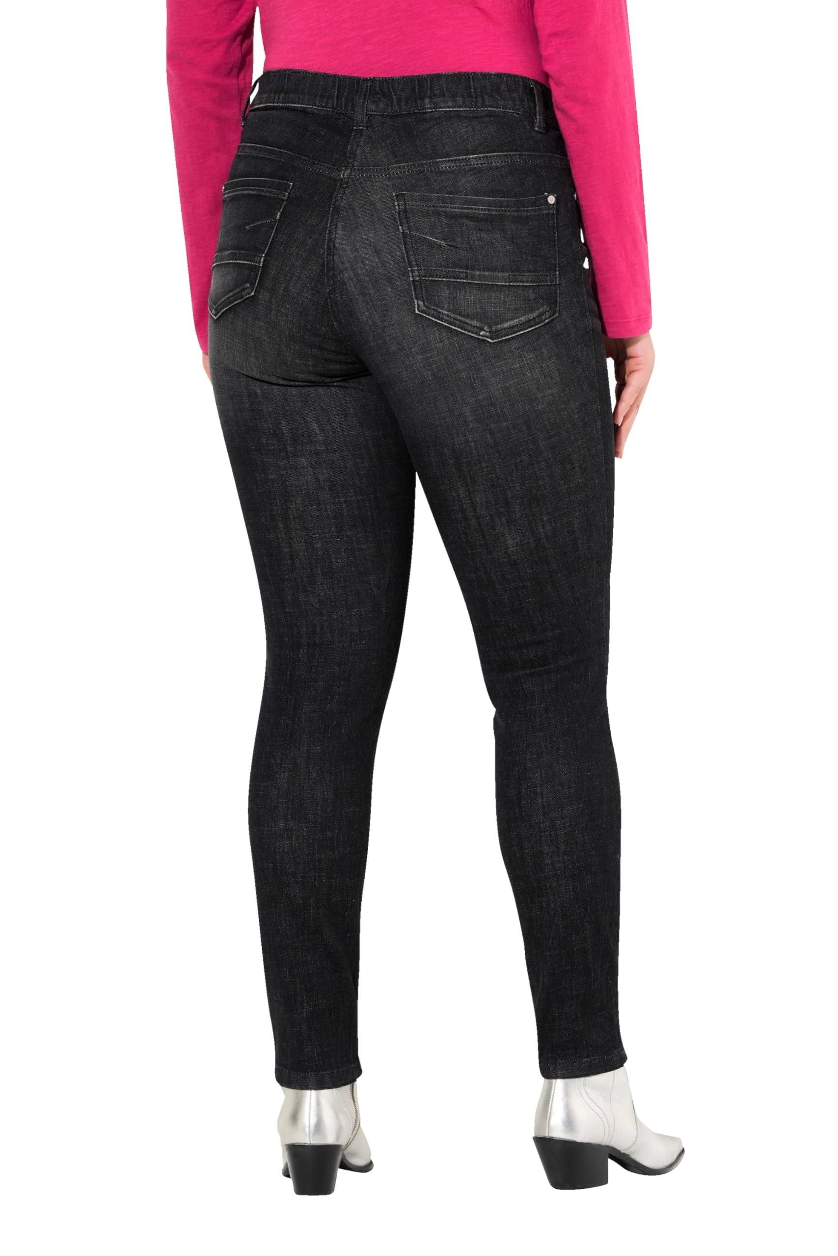 Ulla Popken Damen große Größen Übergrößen Plus Size Jeans Sarah, Ziernähte, schmales Bein, Komfortbund 834150