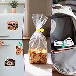 Magnetic Cable Organizers Clips Earbuds Cords Winder Bookmark Clips Whiteboard Noticeboard Fridge Magnets USB Cable Manager Ties Straps for Home,Office,School 5PACK Multicolored