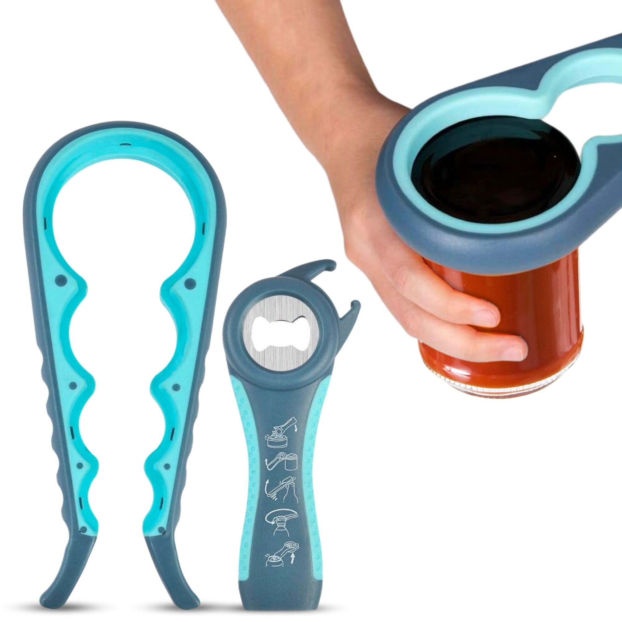 1 in 4 Amazon.co.jp: ボトルオープナー キッチングッズ 多機能ボトルオープナー付きジャーオープナー ボトルオープナー 多 ジャーオープナー 1 in 4 | 調理器具
