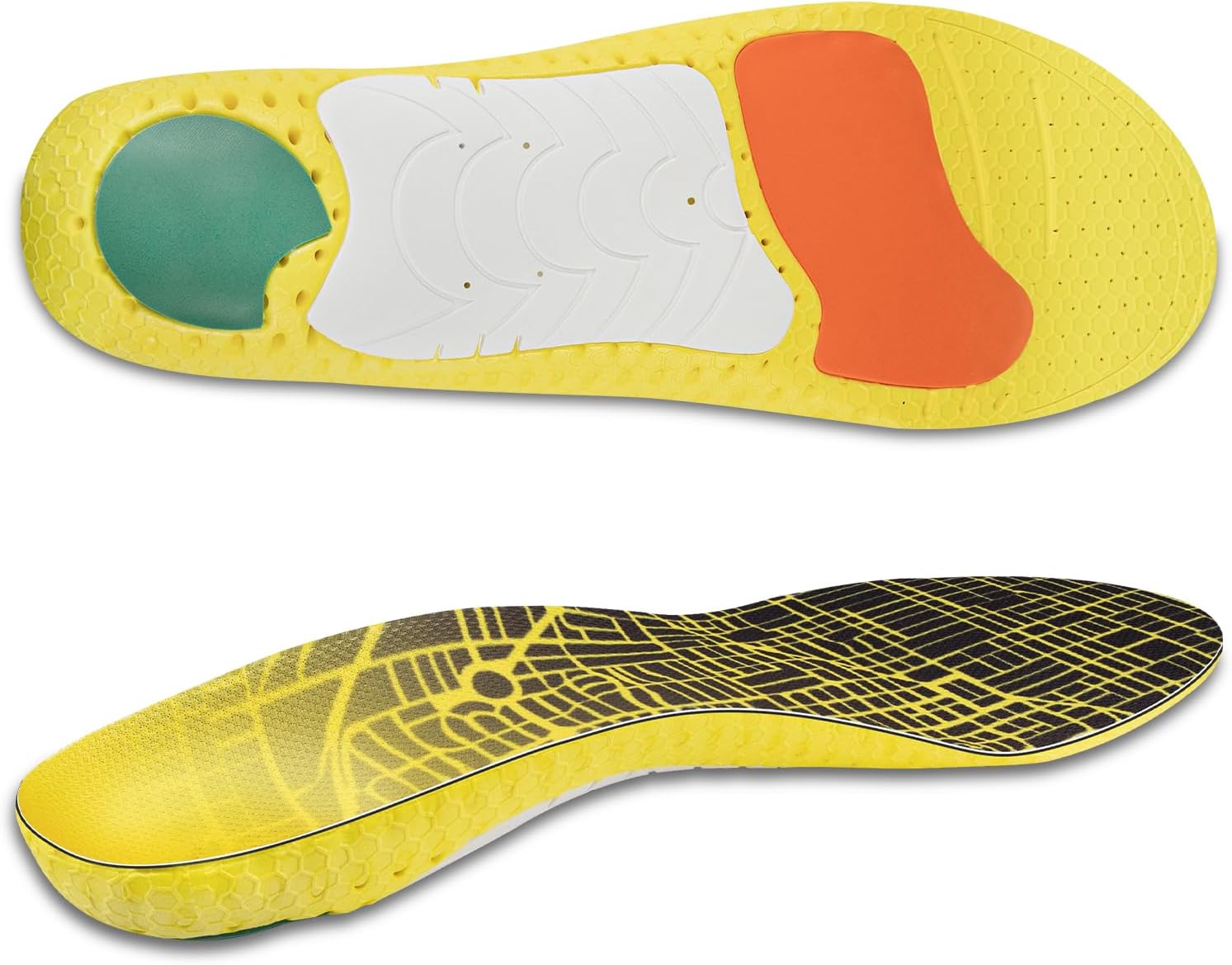Running Shoes Insoles with Low/Medium/High Arch Support Inserts for Men & Women Runners-High Arch,Large
