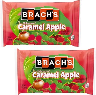 Caramel Apple Candy Bundle. Includes Two-9 Oz Bags of Brachs Mellowcreme Caramel Apple Candy. Over-1 lb of Caramel Apple Candy Corn Perfect for Halloween Candy. Comes with a BELLATAVO Fridge Magnet!