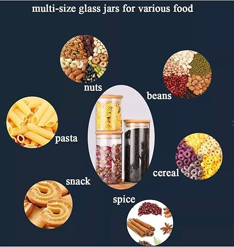 Miniatura 4 de Precio por pieza se vende por una piezatarro, juego de recipientes de almacenamiento de alimentos de vidrio, tarros herméticos para alimentos con
