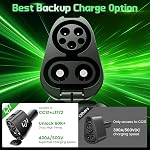 LJH 2-in-1 CCS1 & J1772 to Tesla Charger Adapter for Model Y/3/S/X/Cybertruck - 250KW DC Fast Charging & 80A AC, NACS Compatible, Level 3 & Level 1-2 Charging Stations