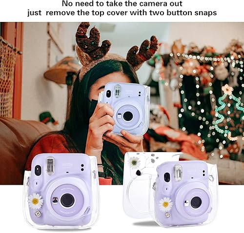 Miniatura 3 de Mini11 Case, Clear Case for Instant Mini 1211988+40 Instant Camera Dry Flower PVC Case Cover