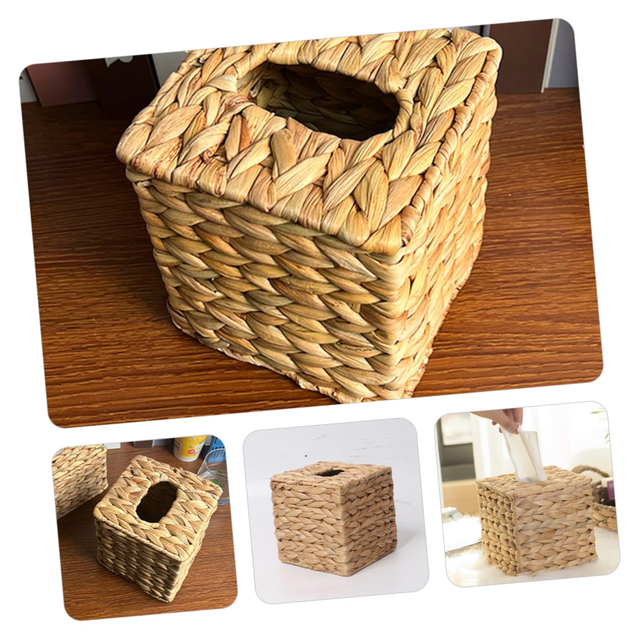 LIFKOME Porta Fazzoletti Da Parete Grigio – Design Vintage Cinese – Scatola Contenitore Con Montaggio Adesivo Per Bagno, Cucina E Ufficio - 3