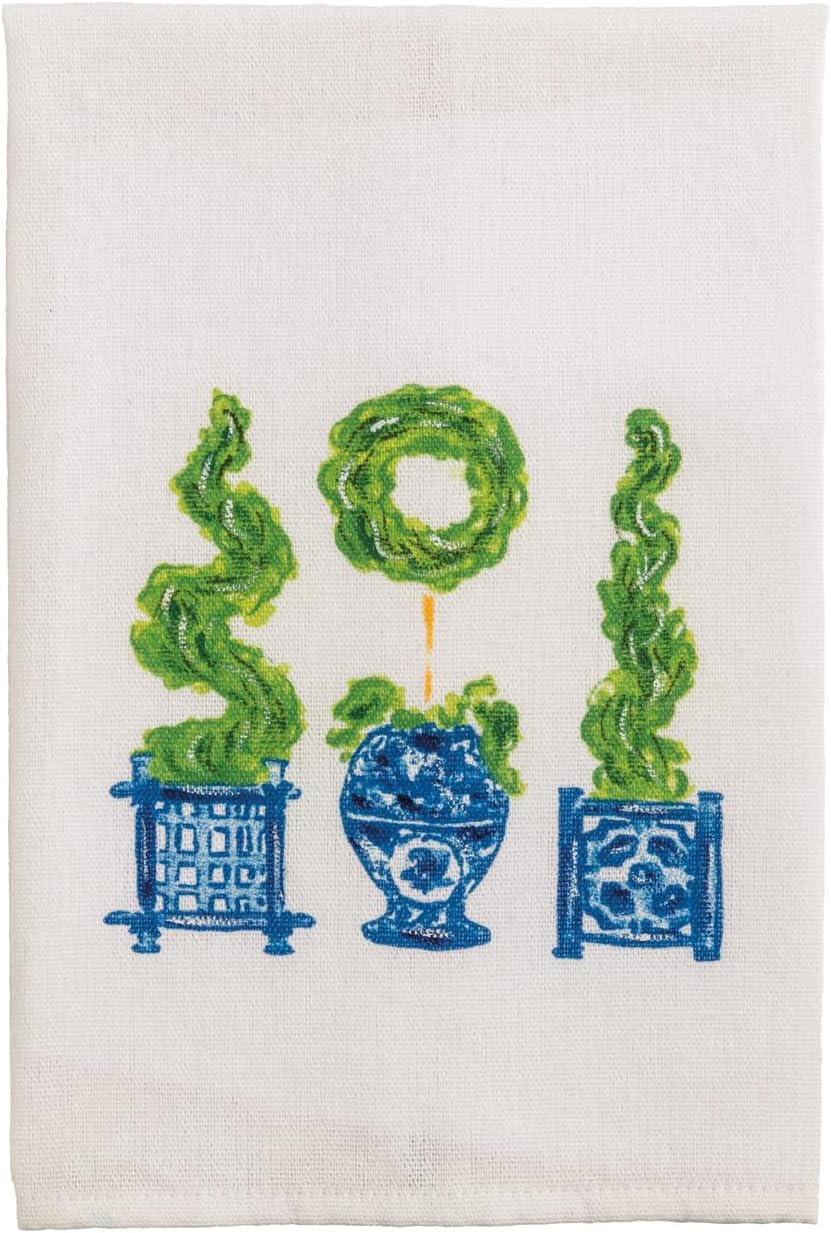 Mud Pie Painted Three Topiary Towel