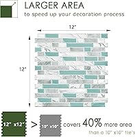 Vista 5 de STICKGOO Azulejos Despegar y Pegar para Salpicadero de Cocina, 12"×12" Azulejos Adhesivos para Salpicadero, Azulejos Autoadhesivos para Salpicadero