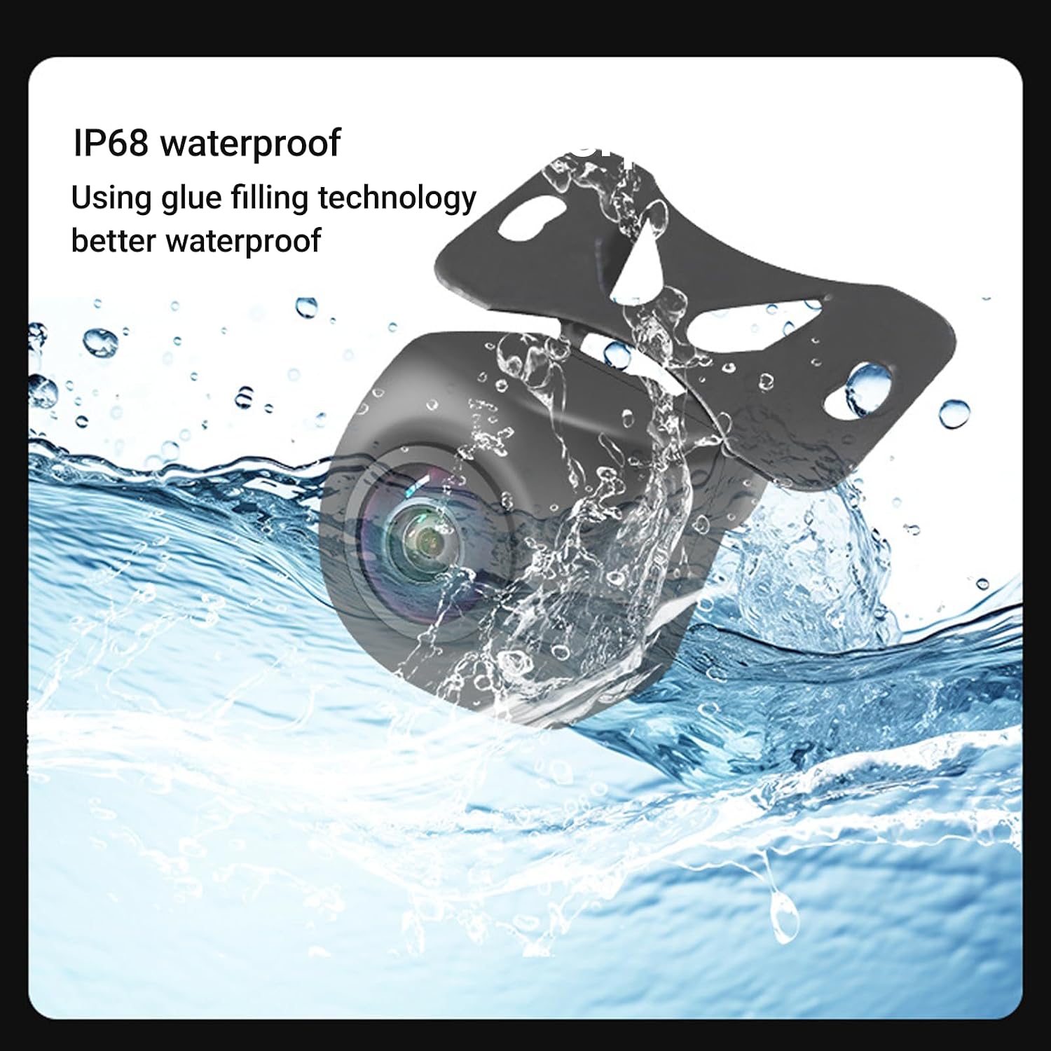 Backup Camera 4 Pin Universal Rear Camera for Car Waterproof Viewing Angle 720/1080P Changeable 2.5mm Jack Camera License Plate View Camera