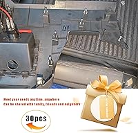 Vista 6 de Augeny 30 clips de ajuste para salpicadero, retenedor de metal para consola delantera de automóvil, clip universal para tablero de instrumentos