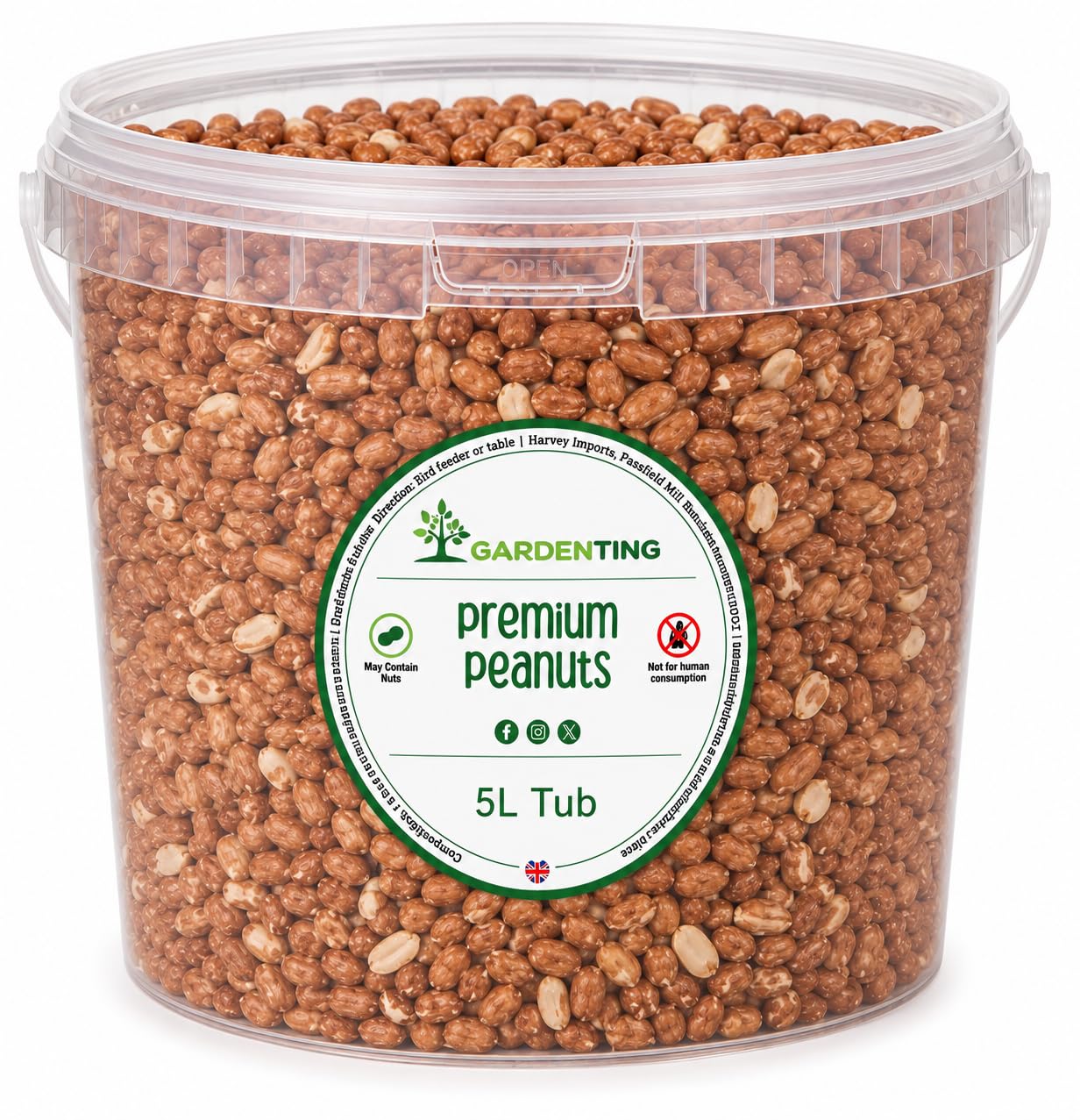 Garden Ting Peanuts Wild Bird Food Tub, 5 Litre