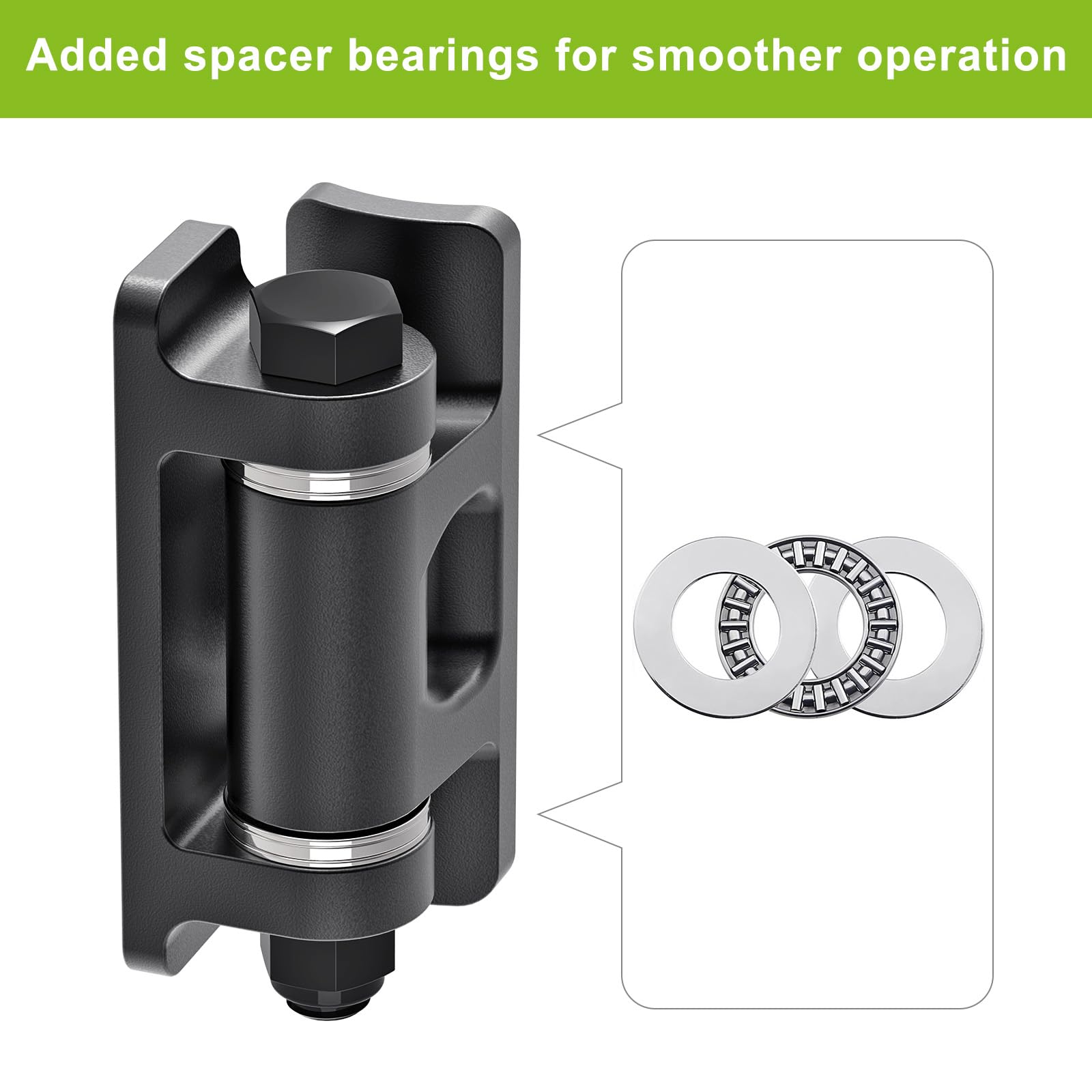 Heavy Duty Weld On Gate Hinges, Steel Hinges with Spacer Bearing & Oxide Coated - Image 4