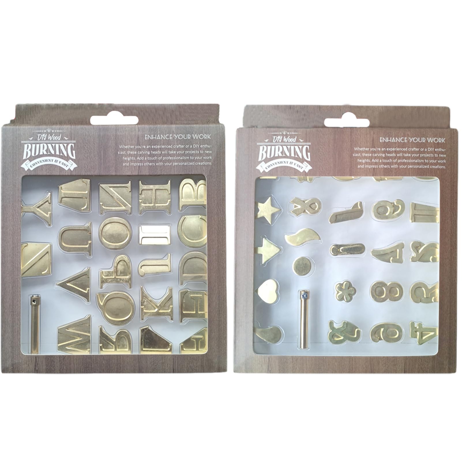 Lettres décoratives pour la fabrication artisanale en gaufrage avec embouts en laiton - 6