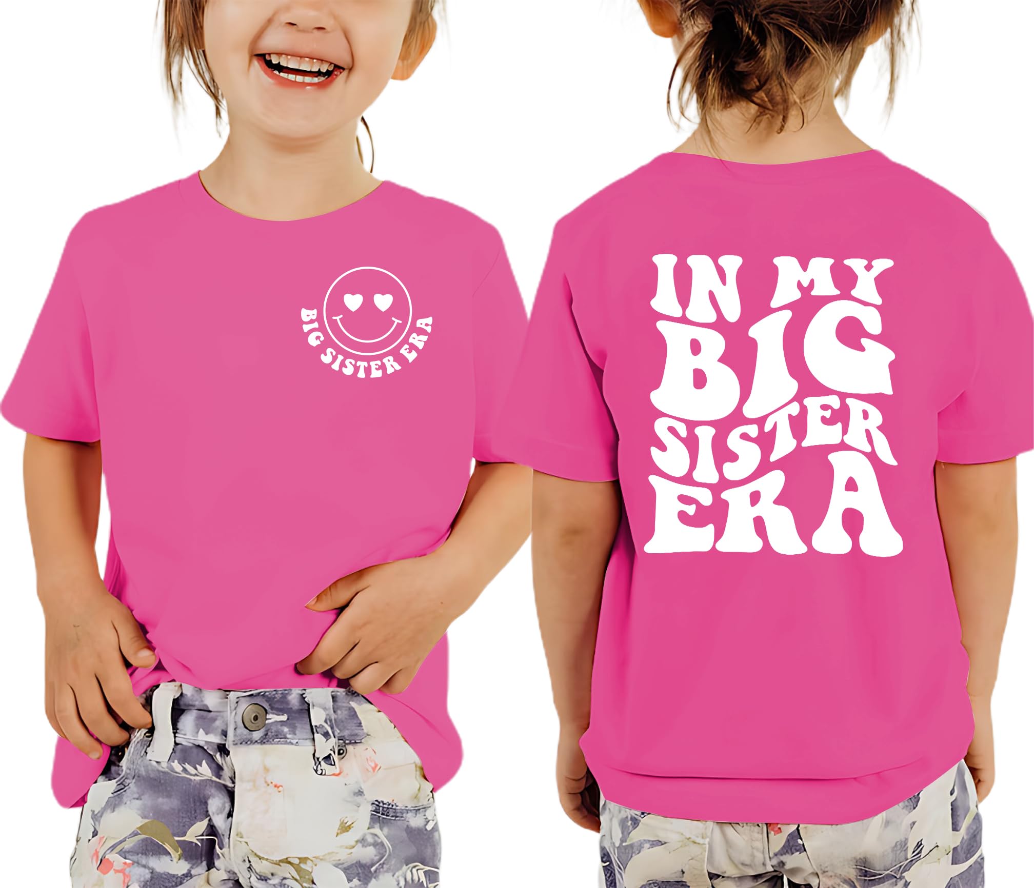 Big Sister Shirt 3t 4t 5t 6t 7t Baby Girls In My Big Sister Era T Shirts Tops Outfit - 3