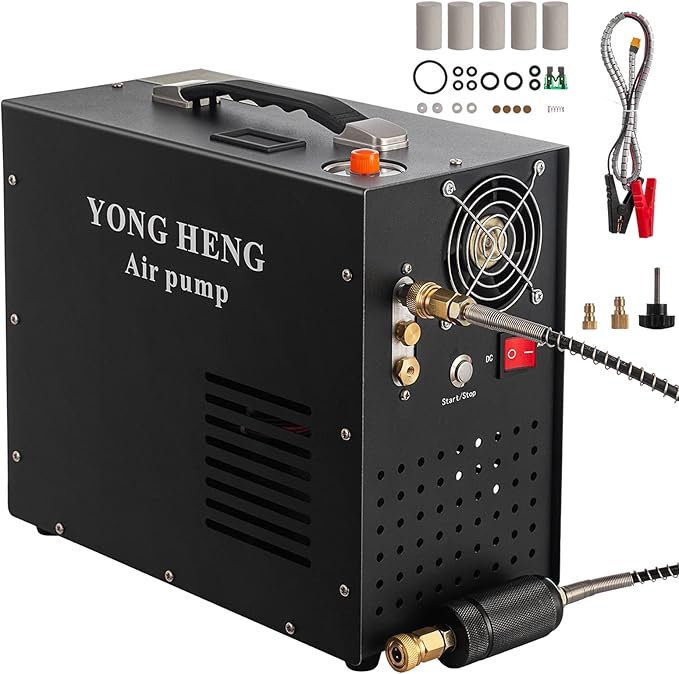 YONG HENG PCP Air Compressor AutoStop, 4500 PSI Air Compressor OilFree W/Builtin WaterOil