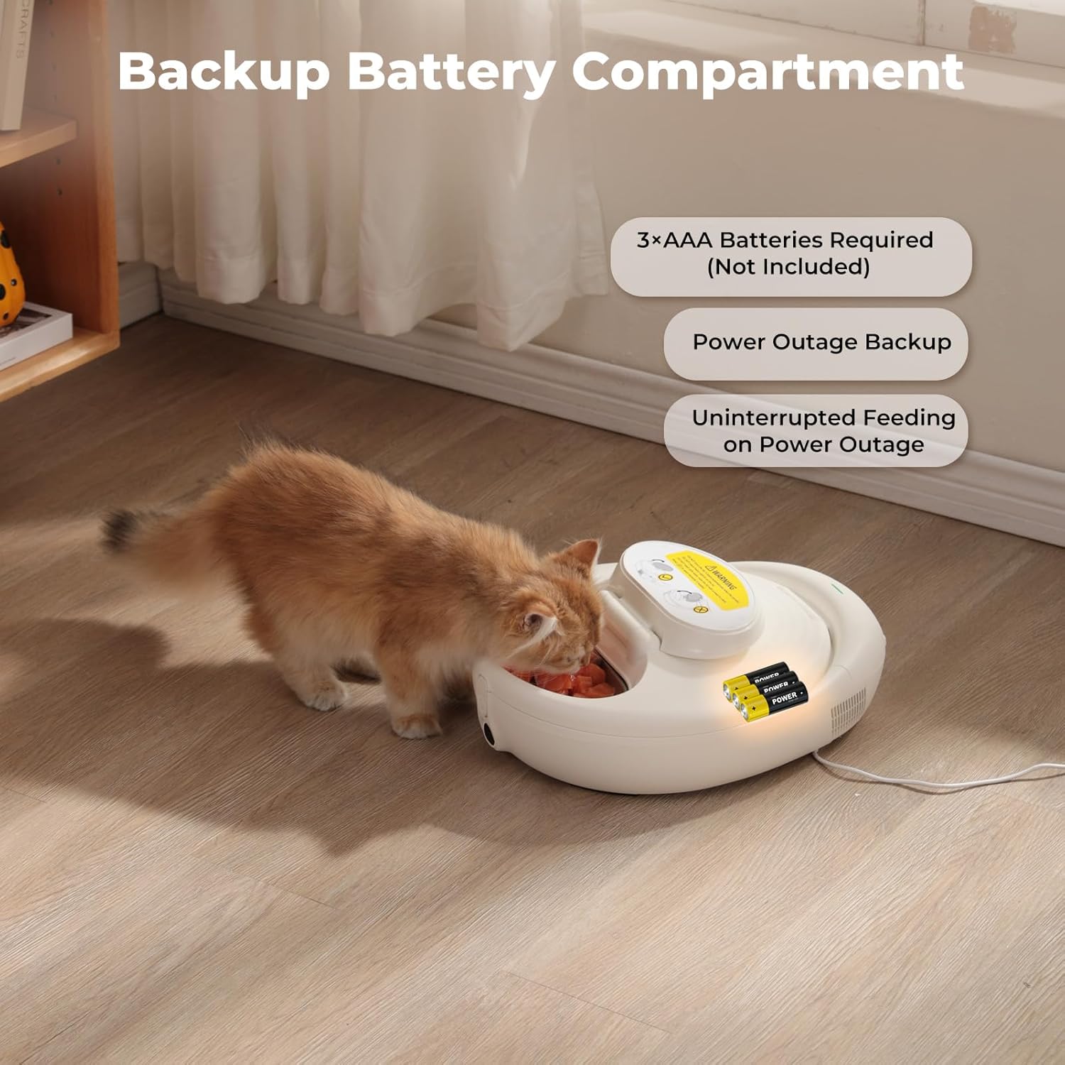 UBPET Smart Automatic Cat Feeder with Cooling & Heating, APP Control Dual-Temp Feeder for Wet/Dry/Raw Food, 24H Freshness, 4-Grid Tray, Anti-Pinch for Cats & Small Dogs (2-10kg)