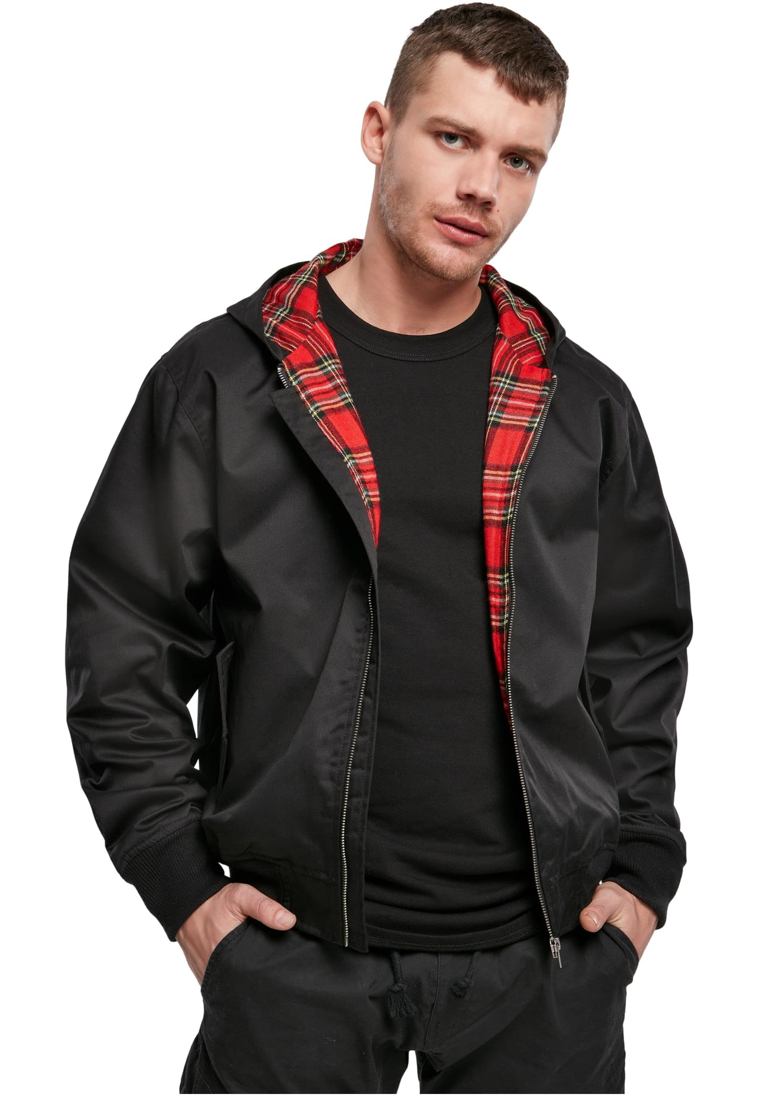 Brandit M?ska kurtka Lord Canterbury, czarna, 4XL, Czarny - Hooded, 4XL