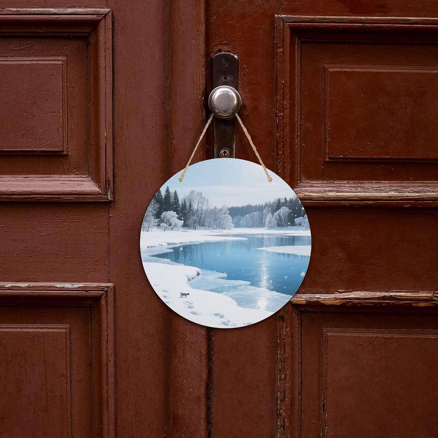 Winter Ice Lakes Painting Wood Painting