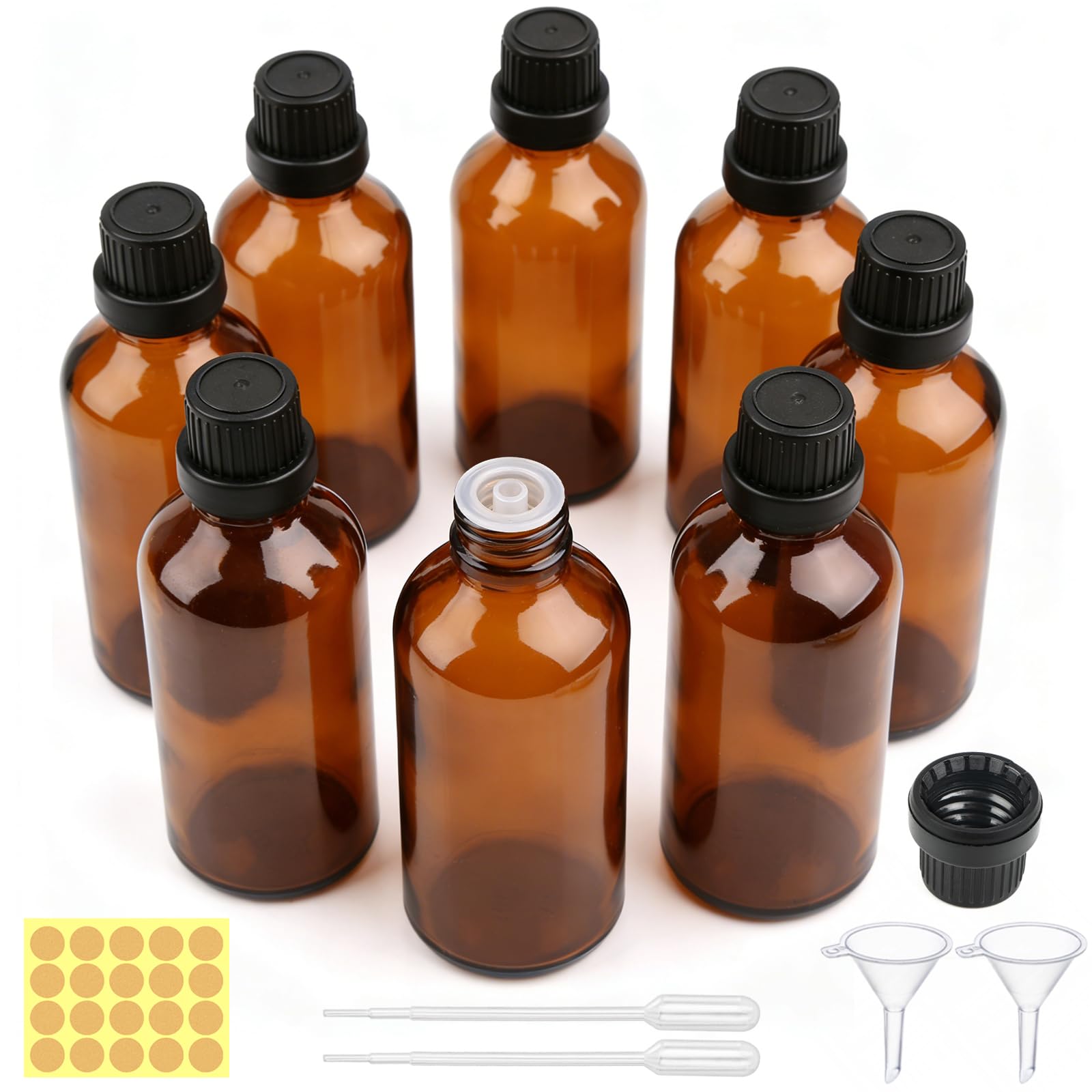 8 Braunglas-Tropfflaschen 30 Ml – Mit Spritze, Tr Produktbild-Vorschau 3