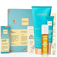 Vista 11 de Onsen Secret Kit completo de reinicio de uñas con aceite de cutícula de 0.3 fl oz, lima de uñas de grano 120/180 de doble cara, un bloque